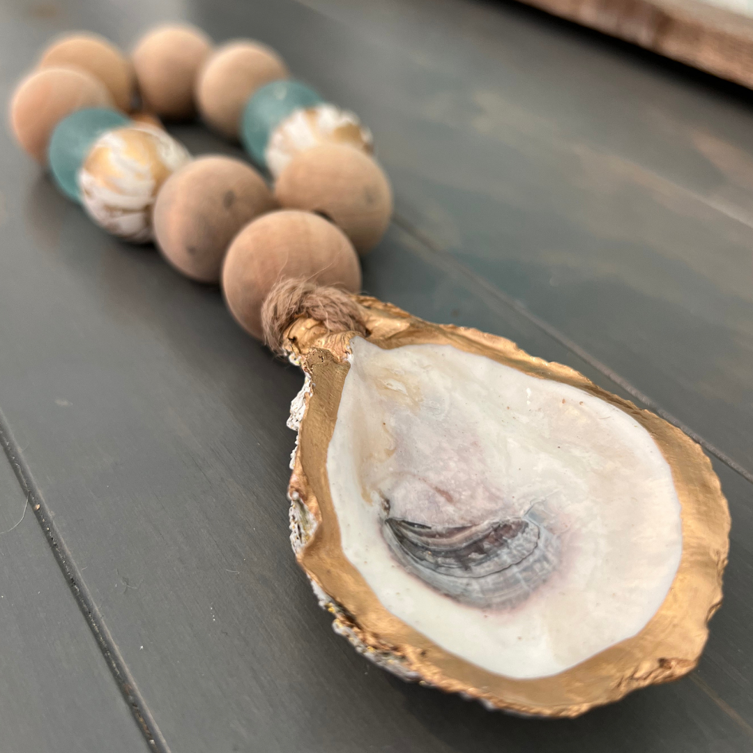 Driftwood | White Marbled and Aqua Seaglass